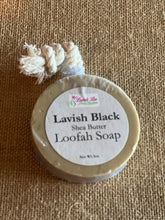Load image into Gallery viewer, LAVISH BLACK LOOFAH SOAP
